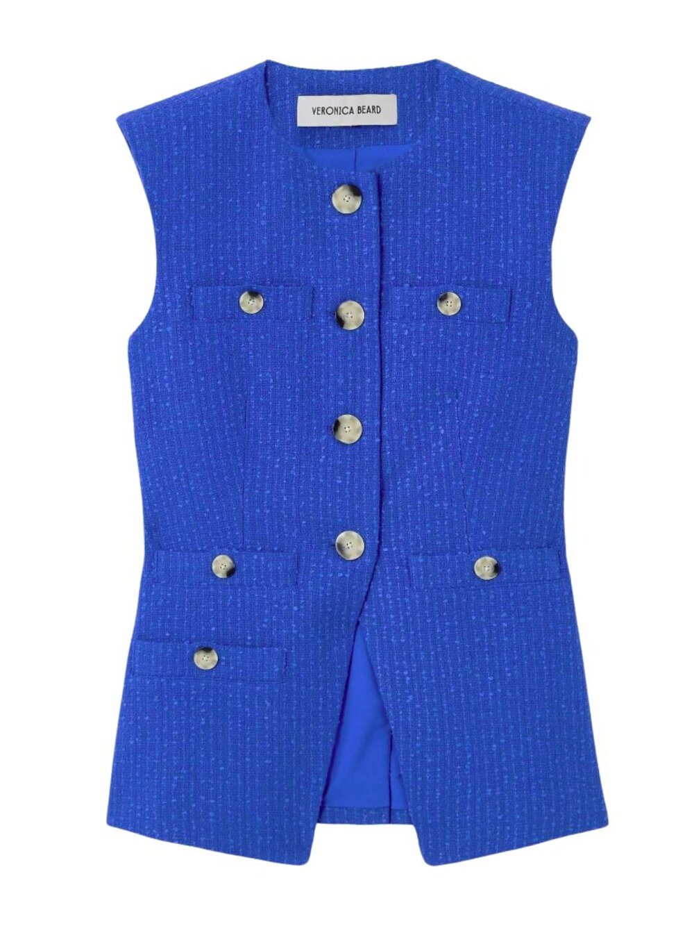 Veronica Beard Tamara Cotton Tweed Vest - Picture 1 of 2